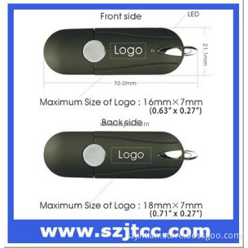 USB Stick Logo, Plastic USB Memory, 256MB USB 2.0 Flash Drive